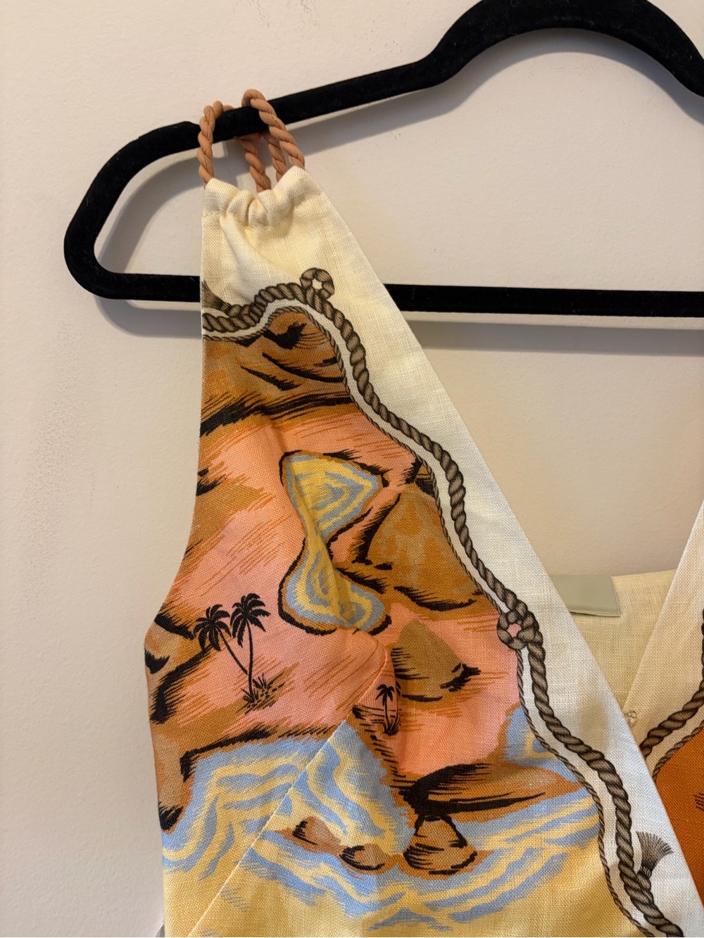 Farm Rio Multicolor Rio Souvenir Scarves Rope Straps Mini Dress - Picture 6 of 8